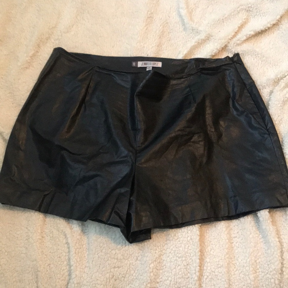 Black Leather Shorts